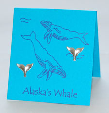 Alaska's Whale Tail Post Earrings