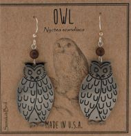 Owl Earrings - silver