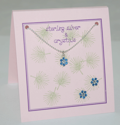 Flower Necklace Set - sapphire