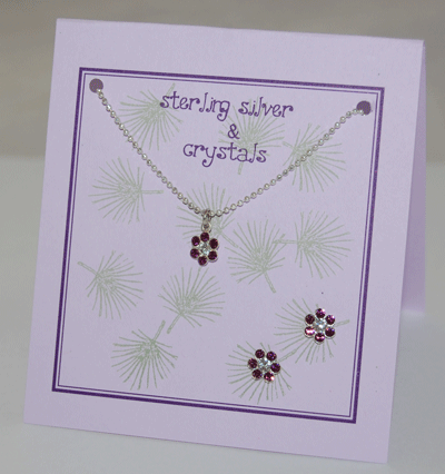 Flower Necklace Set - amethyst