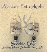 Raven Petroglyph Earrings
