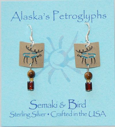 Moose Petroglyph Earrings
