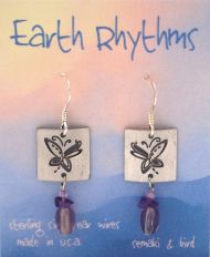 Butterfly Petroglyph Earrings