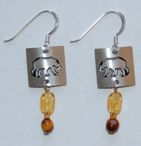 Griz Bear Petroglyph Earrings