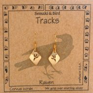 Raven Track Earrings - gold