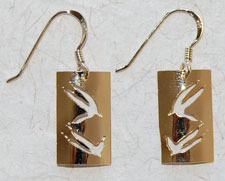 Owl Track Earrings - gold