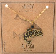 Salmon Necklace - gold