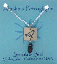 Raven Petroglyph Necklace