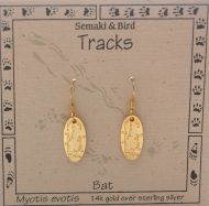 Bat Track Earrings - gold