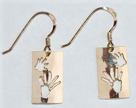 Beaver Track Earrings - gold