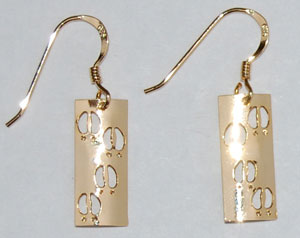 Deer Track Earrings - gold