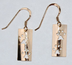 Cat Track Earrings - gold