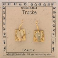 Song Sparrow Track Earrings - gold