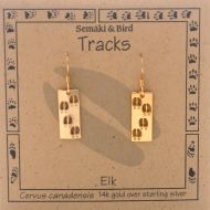 Elk Track Earrings - gold