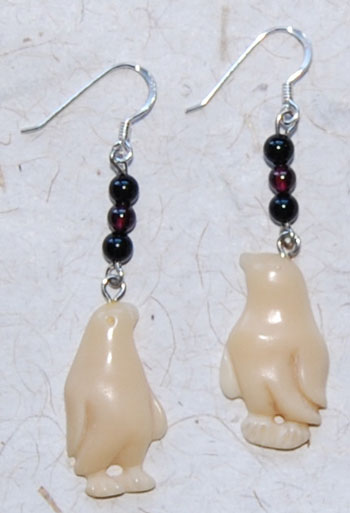 Penguin Tagua Earrings