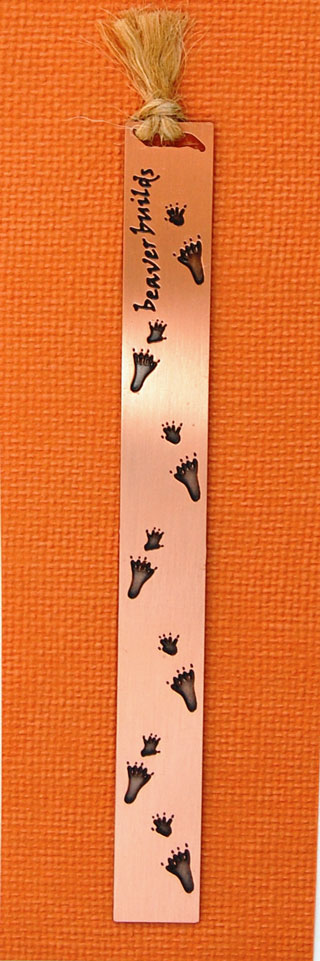 Beaver Track Bookmark