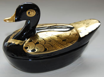 Duck Lacquer Box - gold