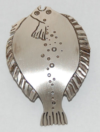 Flounder/Halibut Pin - sterling 