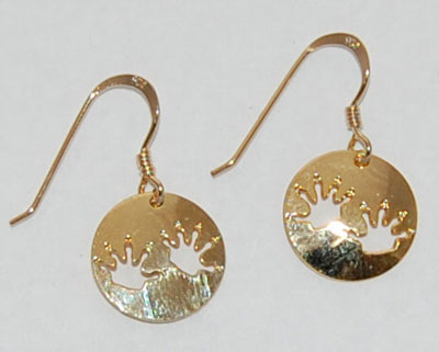 Opossum Track Earrings - gold