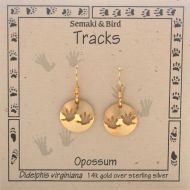 Opossum Track Earrings - gold