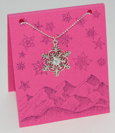 Snowflake Crystal Necklace - aurora