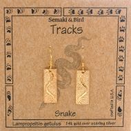 Snake Track Earrings - gold