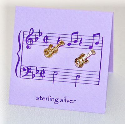 Guitar Earrings - gold