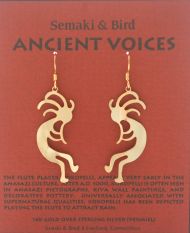 Kokopelli Earrings - gold