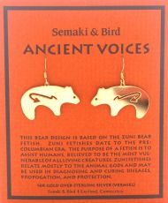 Bear Earrings - gold