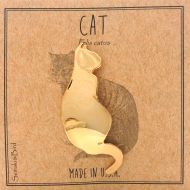 Cat Pin "Sage" - gold