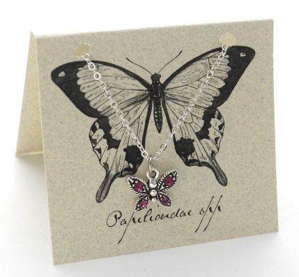 Butterfly Necklace - amethyst