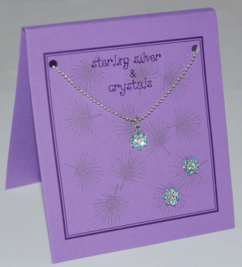 Flower Necklace Set- aquamarine