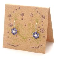 Tanzanite Pretty Pearl Earrings