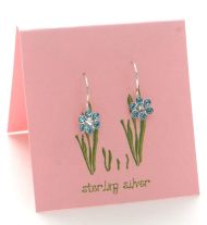 Aquamarine Pretty Petal Earrings