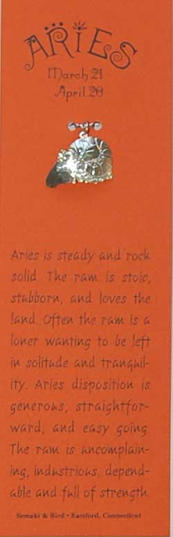Aries Bookmark with charm