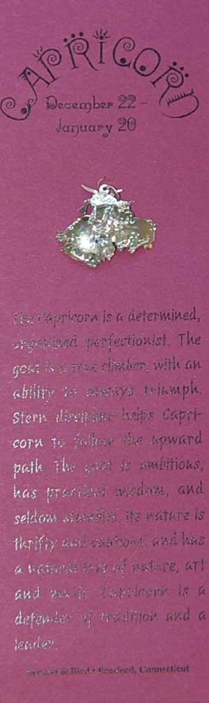 Capricorn Bookmark with charm