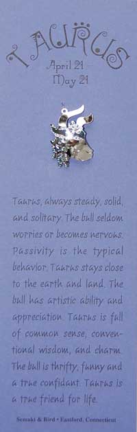 Taurus Bookmark with charm