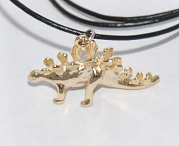 Stegosaurus Necklace - gold