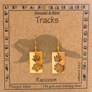 Raccoon Track Earrings - gold