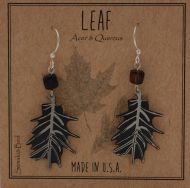 Oak Leaf Earrings - silver