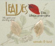 Elm Leaf Earrings - gold 