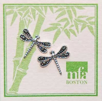 Marcasite Dragonfly Earrings - MFA Boston