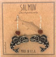 Salmon/Trout Earrings - silver