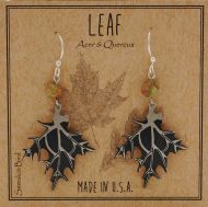 Maple Leaf Earrings - silver