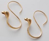 Cobra Earrings - gold