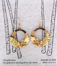 Leaf Hoops - gold