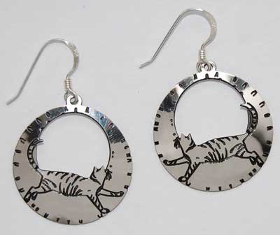 Cat Hoop Earrings