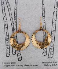 Butterfly Hoop Earrings - gold