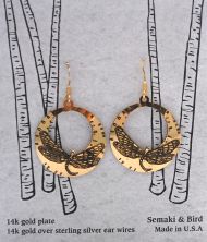Dragonfly Hoop Earrings - gold