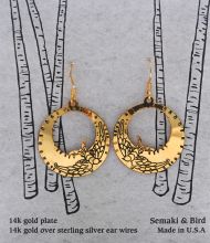 Swallow Hoop Earrings - gold